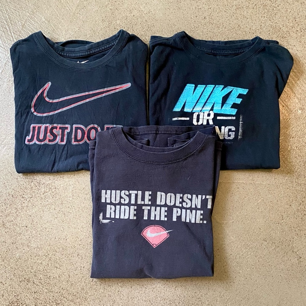 Nike Graphic Tees. Boys L, XL, 14/16